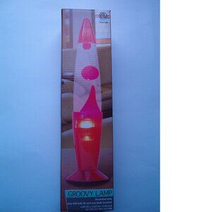 Intertek Decorative Groovy Lamp, Pink